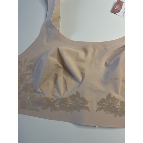 Cacique Pink Flower Unlined No Wire Comfort Women Bra 22/24 NWT - Picture 4 of 10